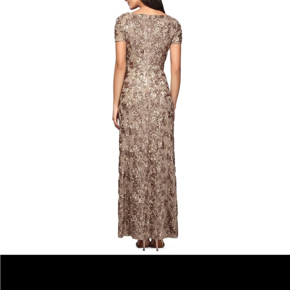 Alex Evenings Rosette Champagne Gown Mother of the Bride | Formal - Picture 2 of 9